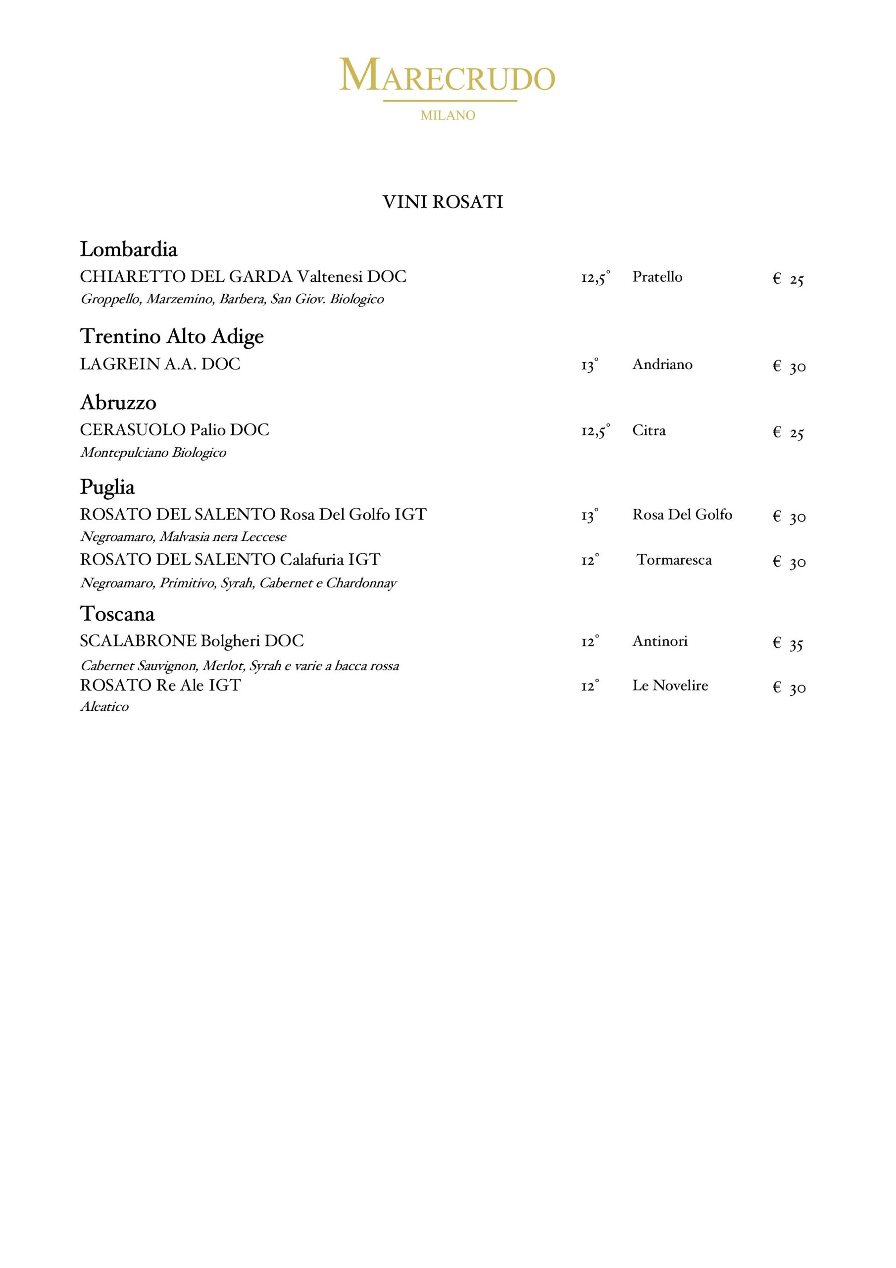 La carta dei vini — 4