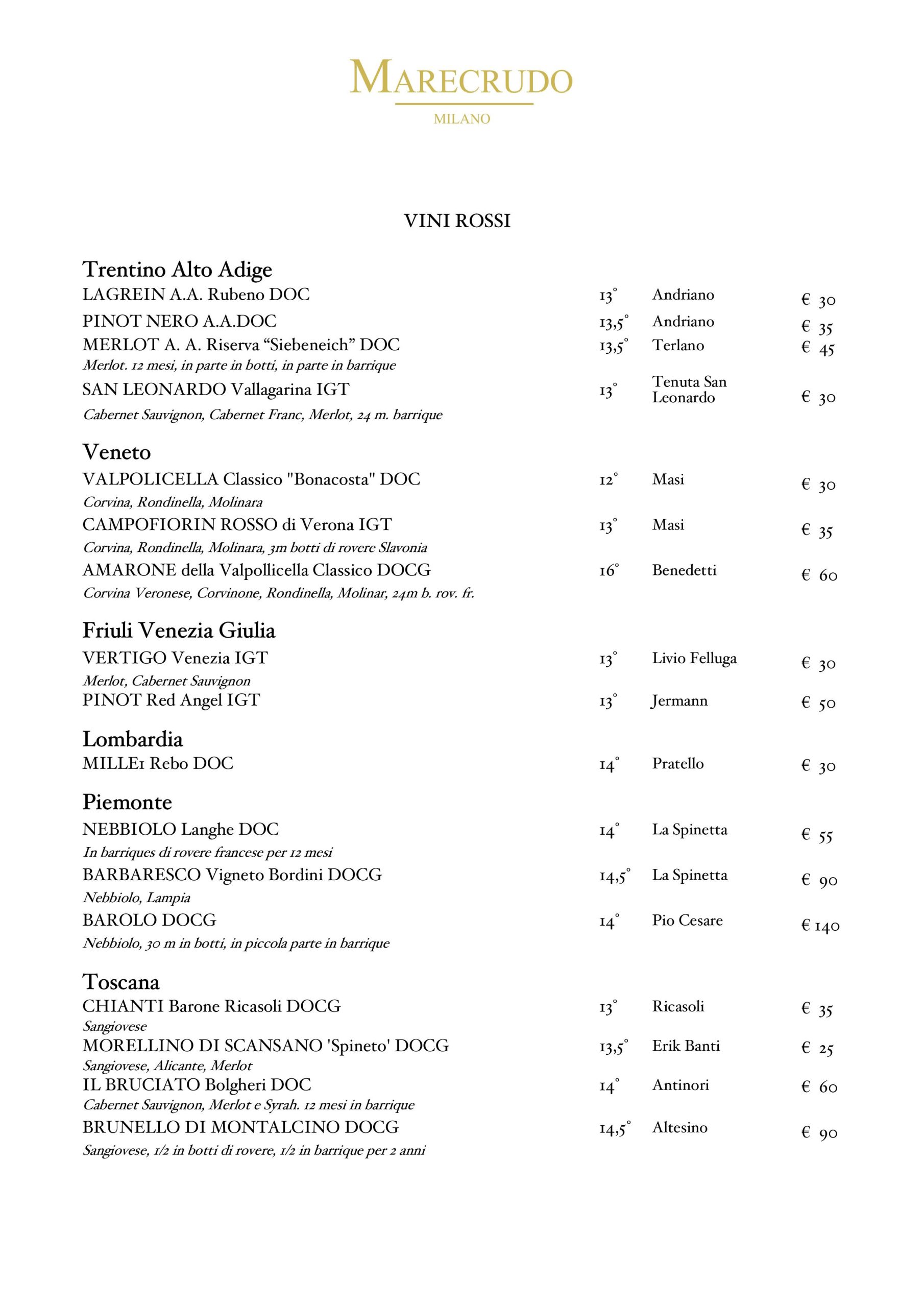 La carta dei vini — 5