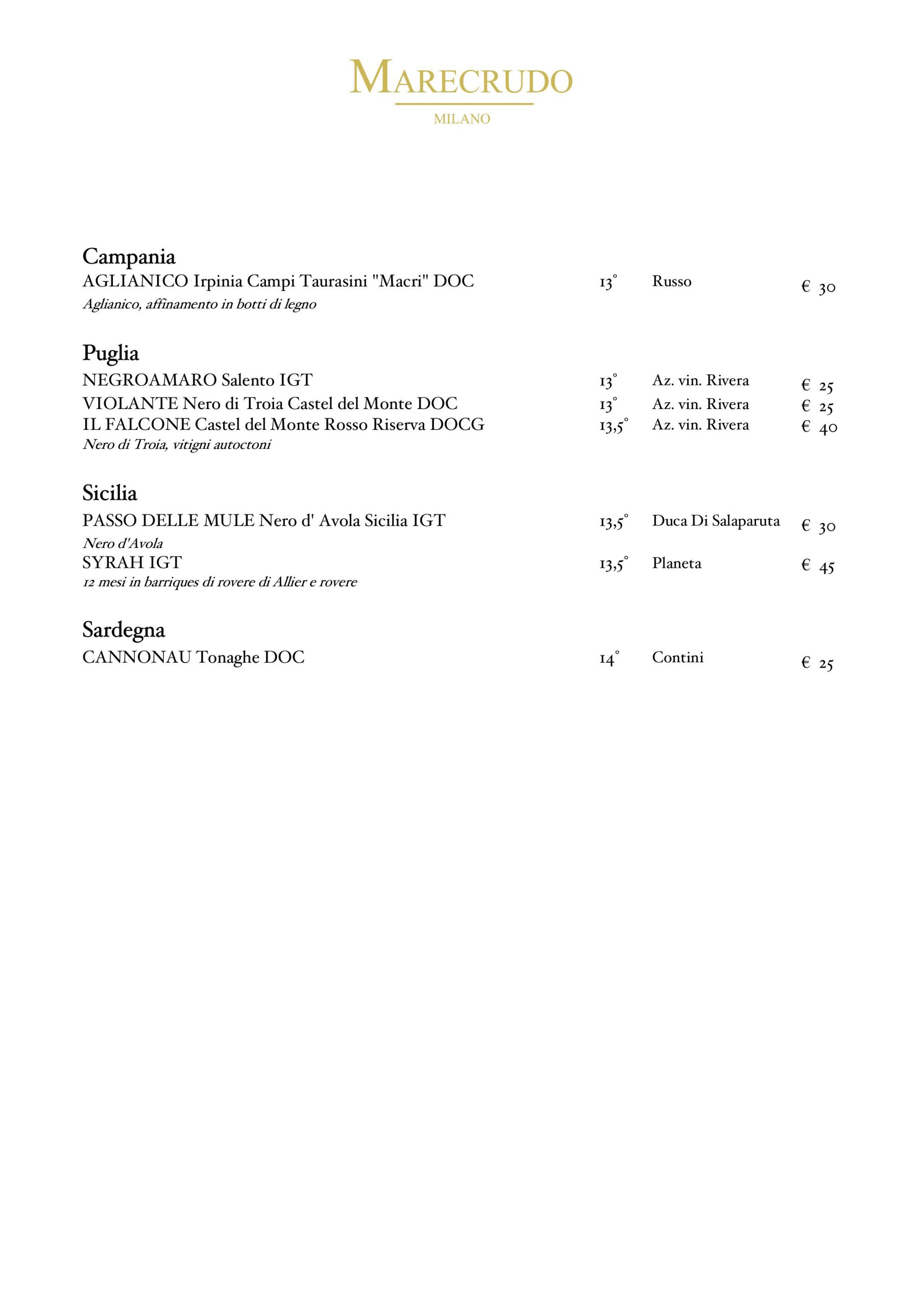La carta dei vini — 6
